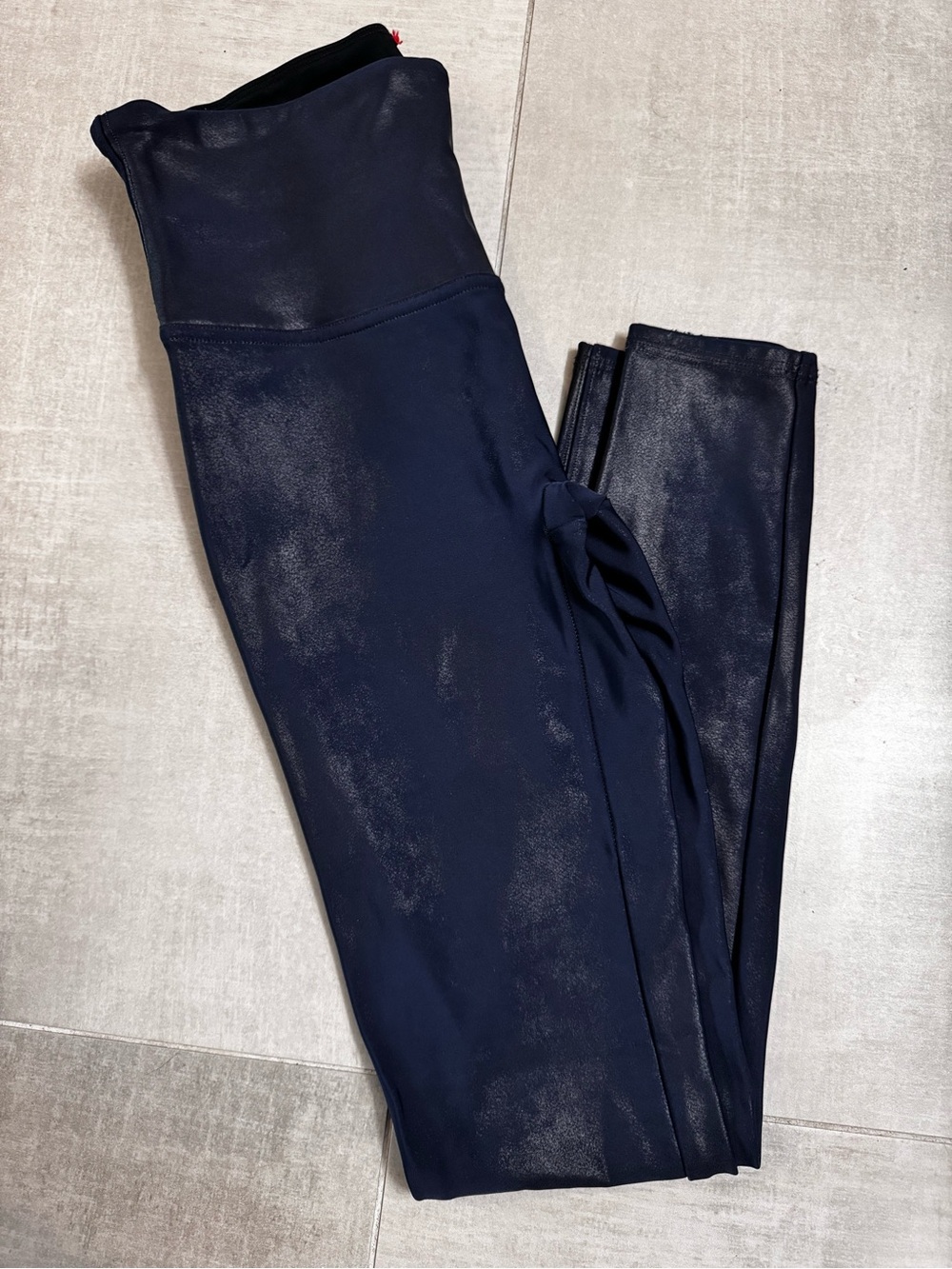 SPANX Navy Women’s Faux Leather M Legging